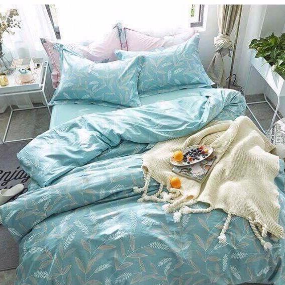 BỘ CHĂN GA GỐI BÔNG LÚA + RUỘT CHĂN HÈ