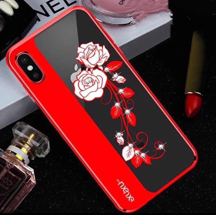 [HCM]Ốp lưng iPhone X hoa văn đính đá mẫu mới 2018