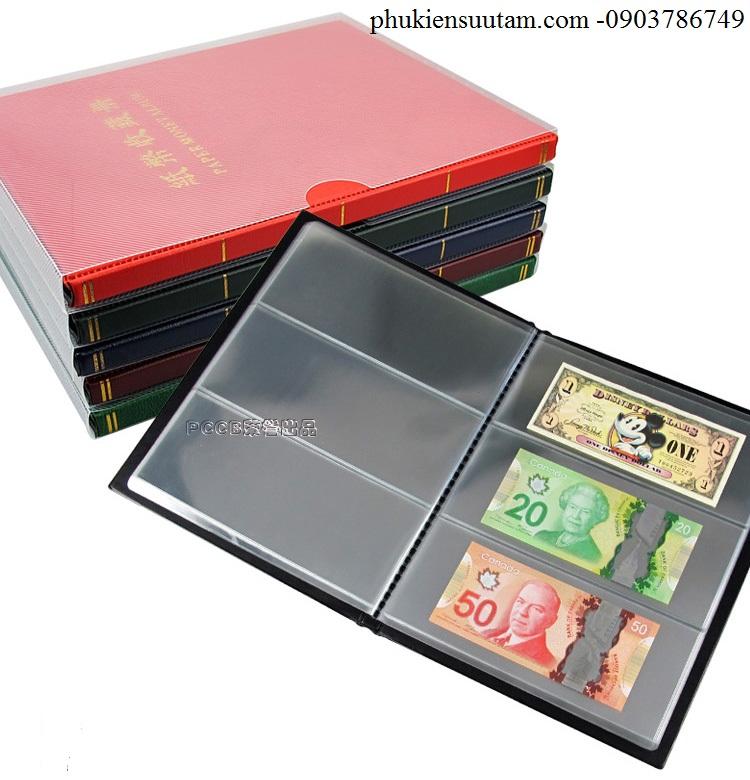 Album đựng tiền giấy 20 phơi 3 ngăn trong. GIAO MÀU NGẪU NHIÊN. KO CÓ SẴN TIỀN BÊN TRONG - TMT COLLECTION - AB000001