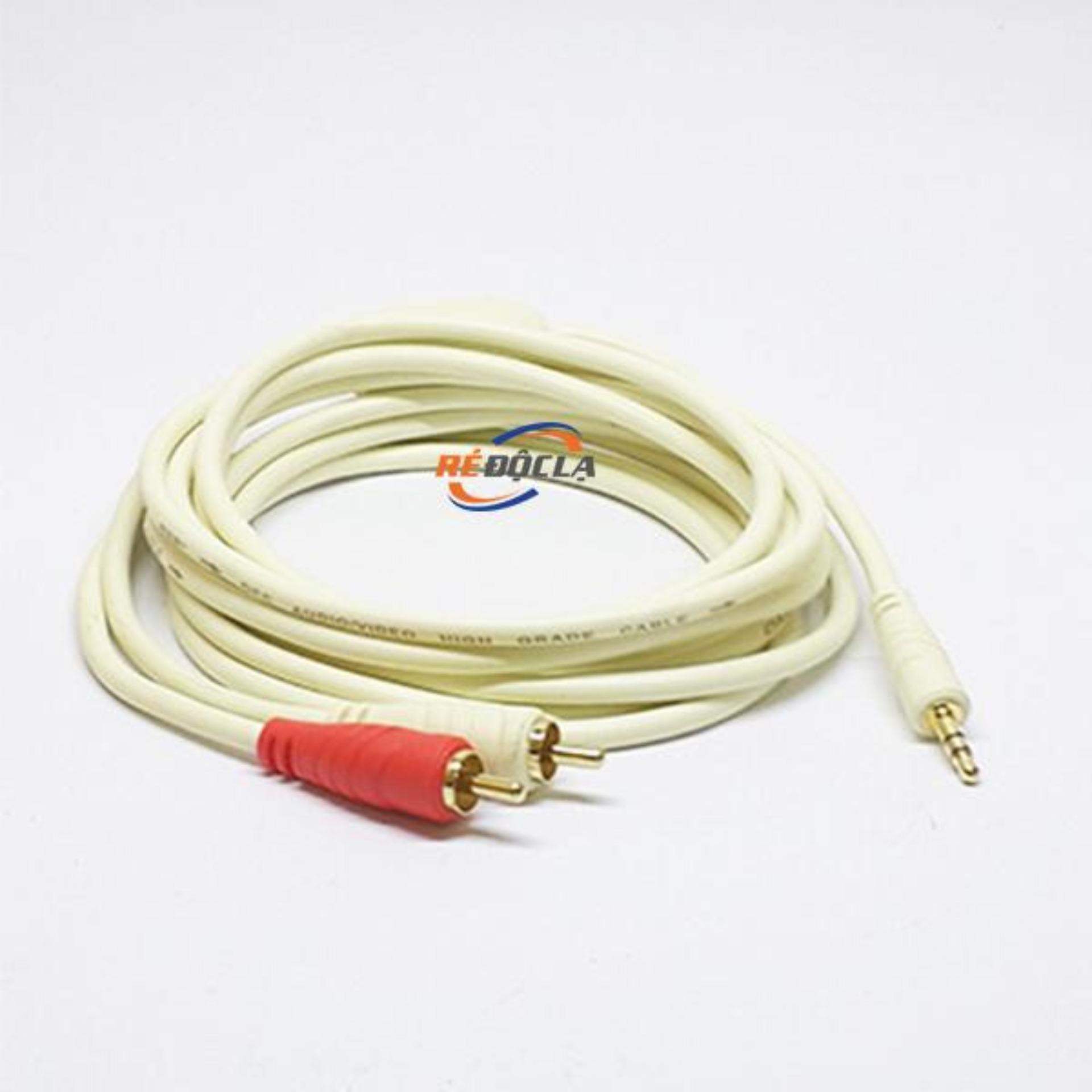 Dây âm thanh 3.5mm ra 2 đầu RCA dài 3m Choseal loại tốt