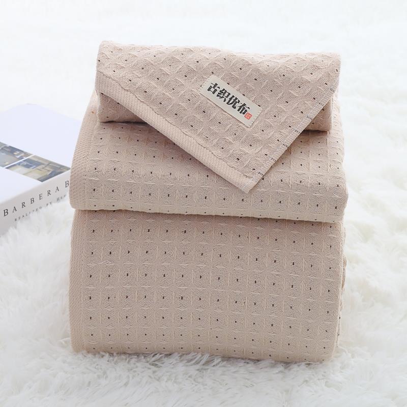 100% Cotton Cổ Tổ Ong Đường Kẻ Ô Chăn Mỏng Đắp Mùa Hè Khăn Mặt