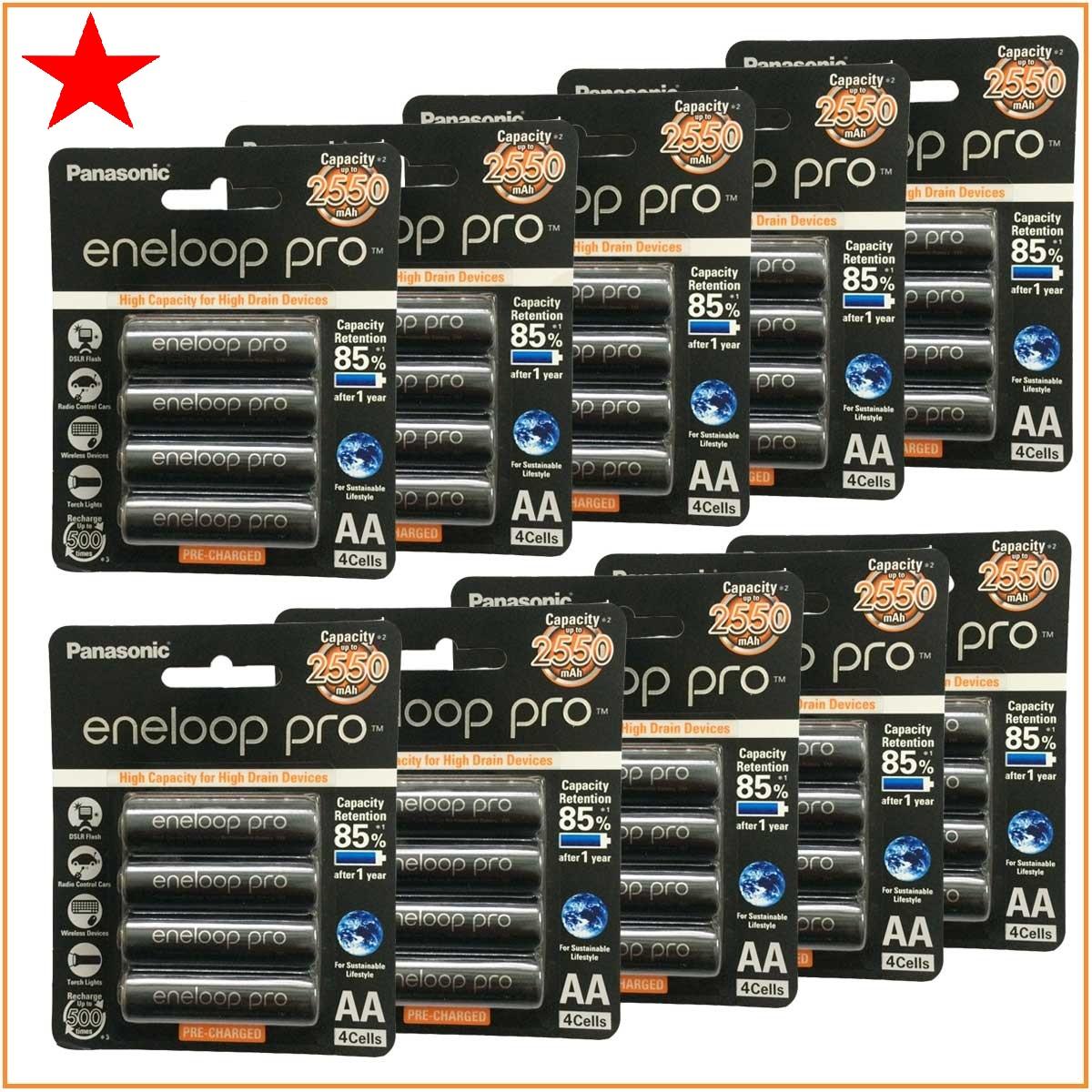 Combo 2 vỉ pin sạc AA Panasonic Eneloop 2550mAh (1 vỉ 4 viên)