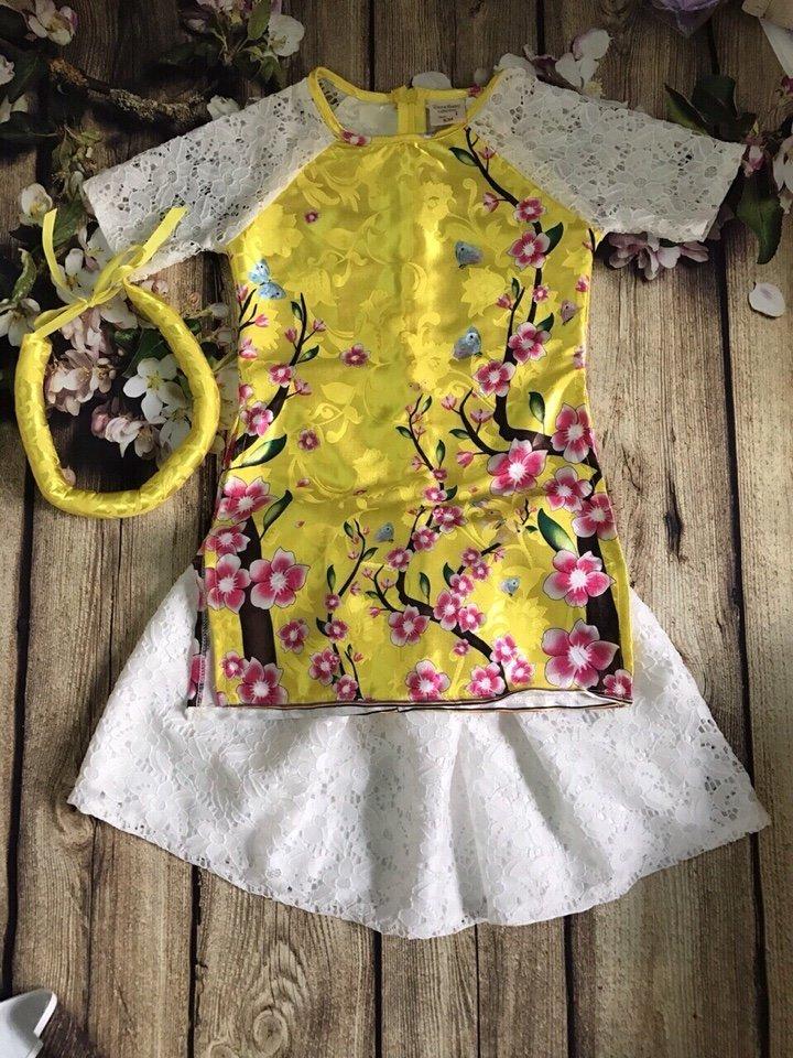 Set áo dài cách tân cho bé gái 10-35kg