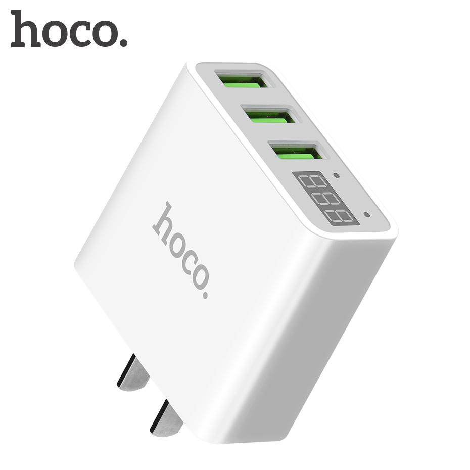 Cốc sạc điện thoại ipad tablet 3 cổng usb 3.0a hoco c15
