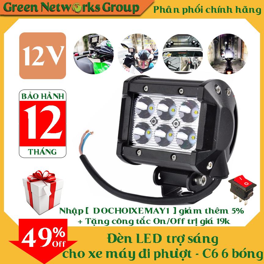 Đèn LED trợ sáng cho xe máy đi phượt Lazada C6