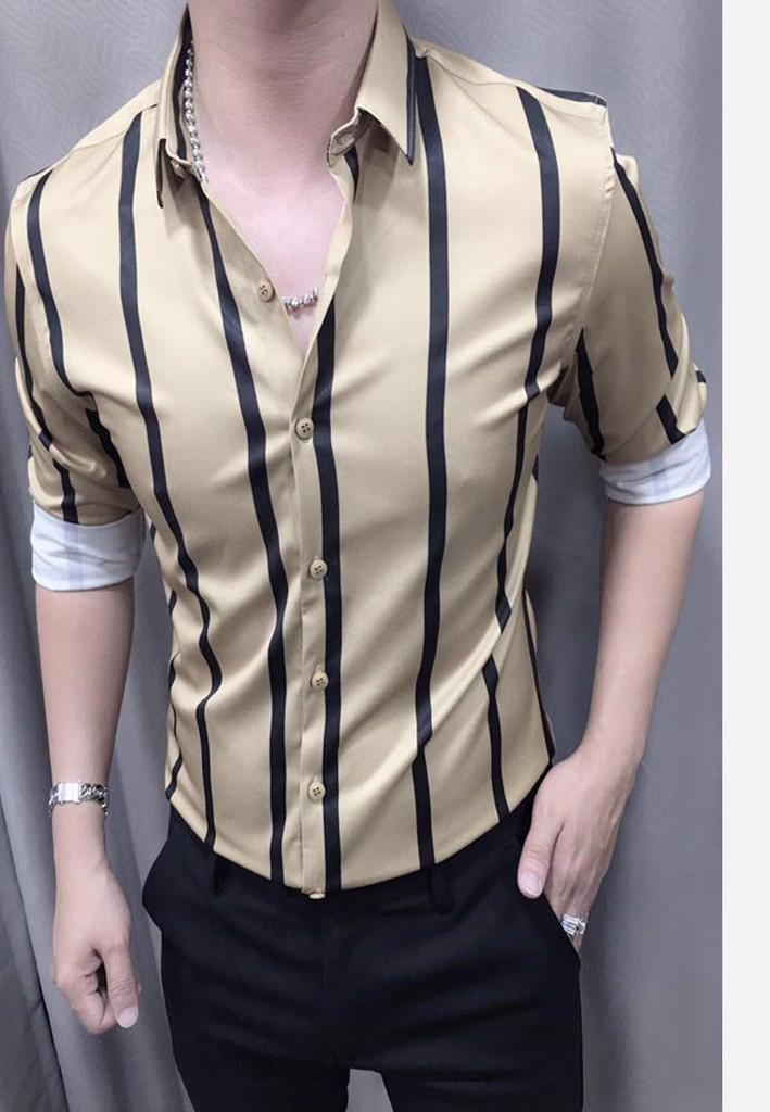 Aó sơ mi lụa HỌA TIẾT TITISHOP SM961 ( LỤA NHẬP KHẨU CAO CẤP )
