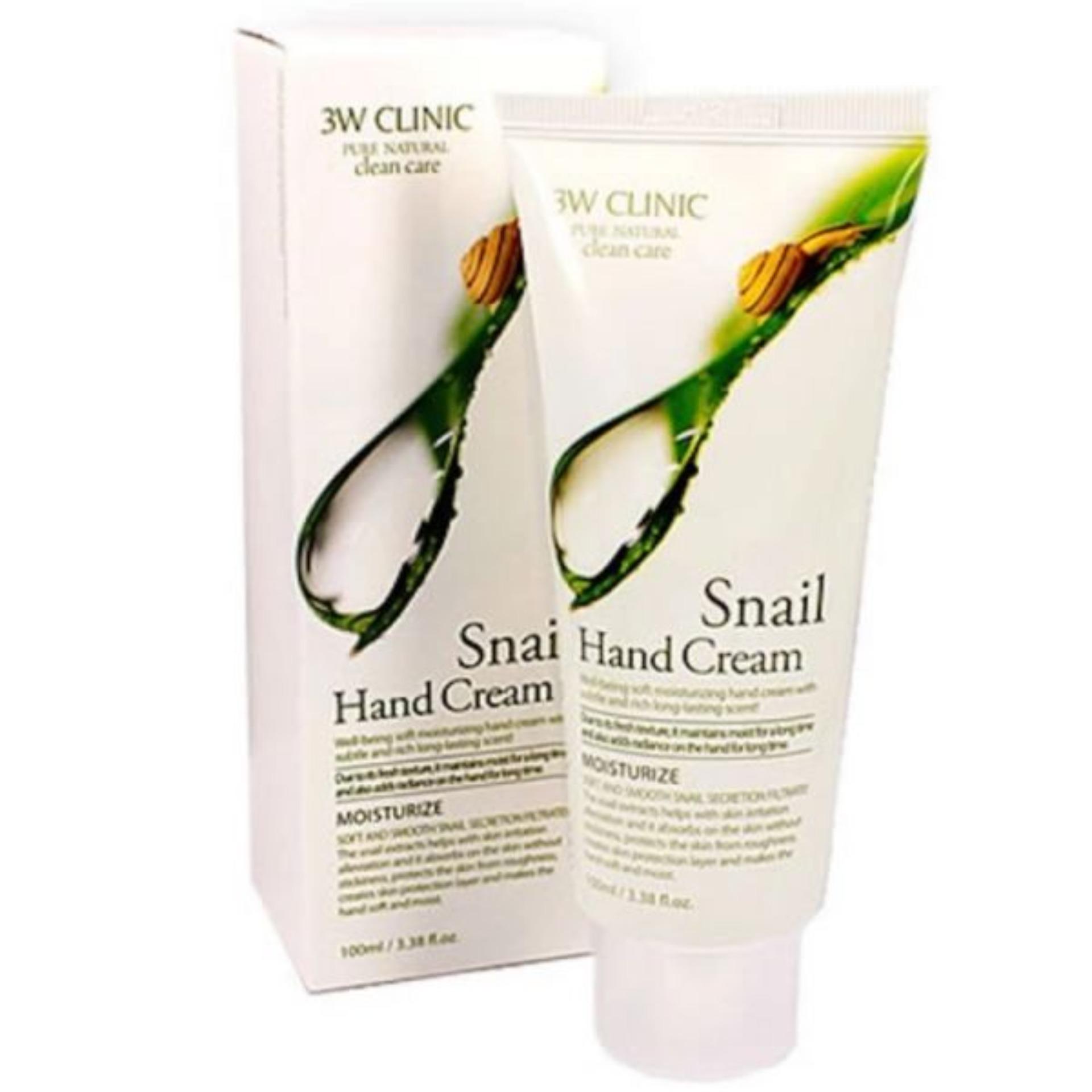 Kem dưỡng da tay 3W Clinic Snail Hand Cream 100ml - Ốc Sên
