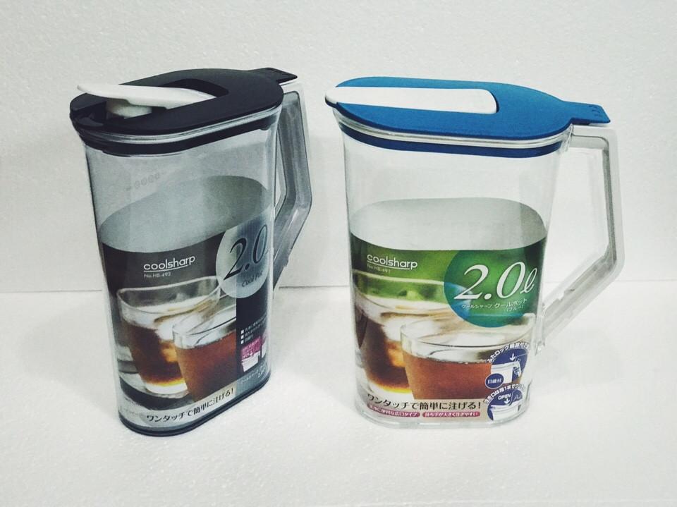 Bình đựng nước cao cấp 2L nắp đen- Hàng Nhật nội địa