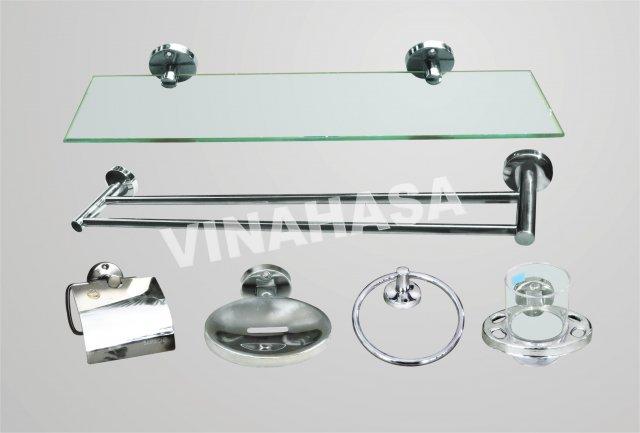 Bộ phụ kiện phòng tắm 6 món inox cao cấp Vinahasa HS 7800