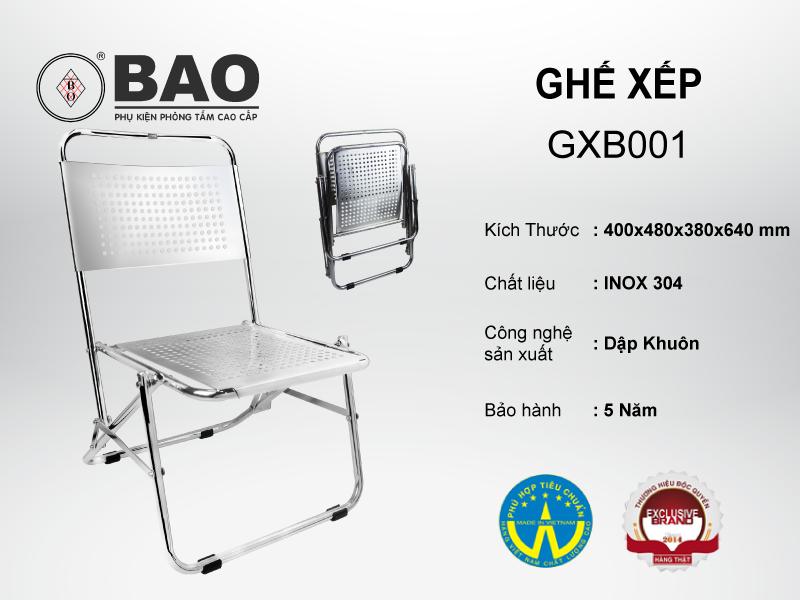 Ghế xếp Inox BAO - GXB001 (Inox 304)