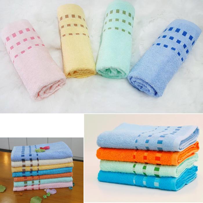 Bộ 3 khăn tắm 42cm, 84cm, 100cm 100% cotton lông mềm, mịn (cam nhạt)