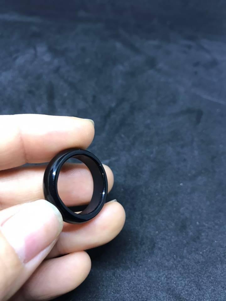 [HCM]NHẪN ĐEO TAY  ĐÁ MÃ NÃO ĐEN