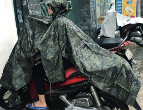 [HCM]Áo mưa 1m4 cánh dơi vải dù rằn ri cao cấp