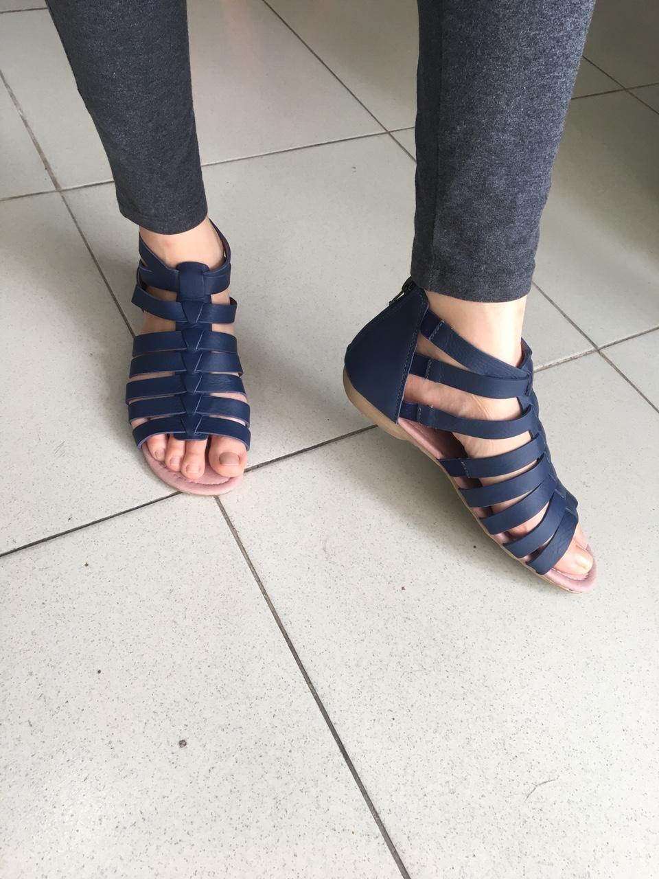 Sandal rọ khóa kéo BATA (Xanh đen)