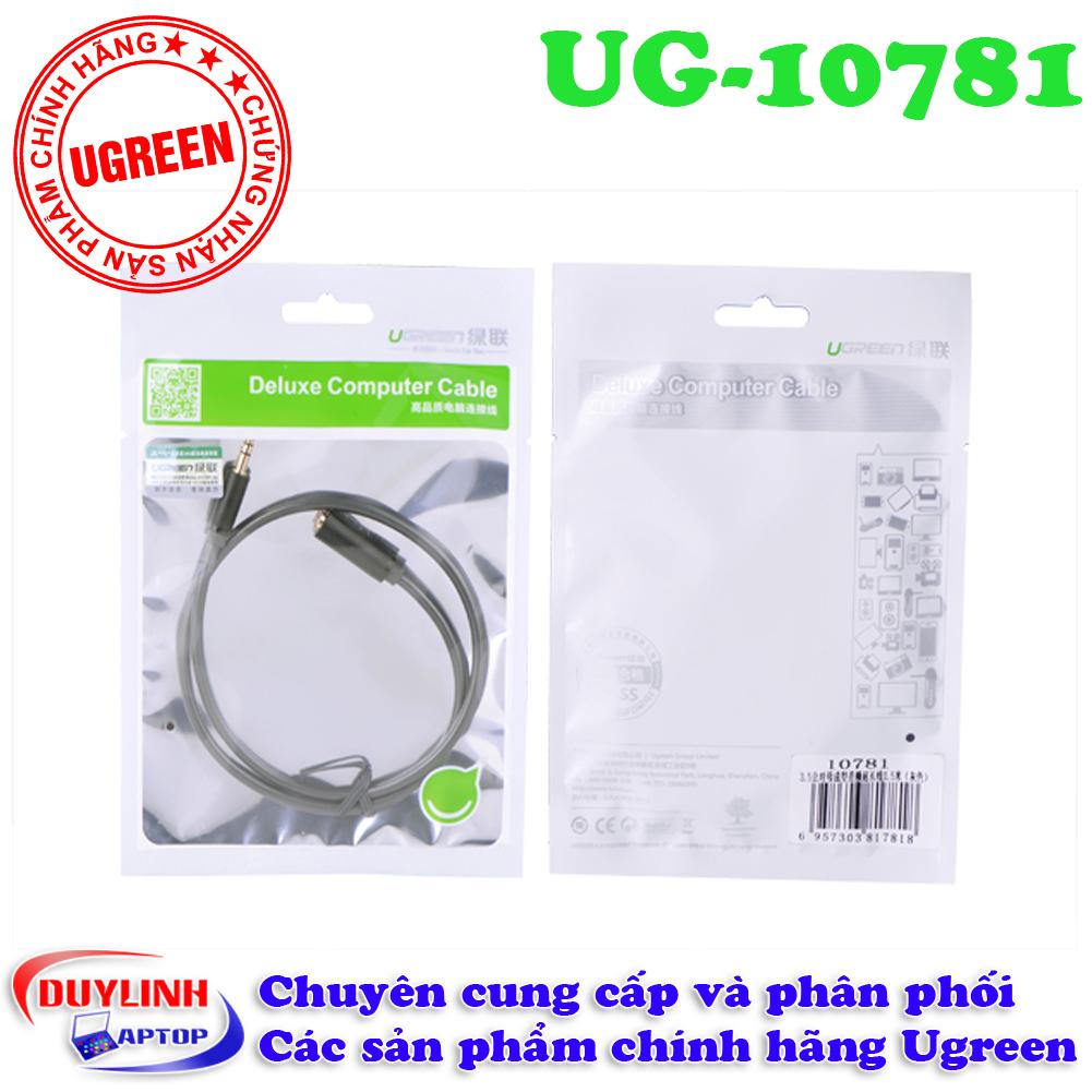 Cáp Audio 3.5mm nối dài 0.5m cao cấp UGREEN 10781