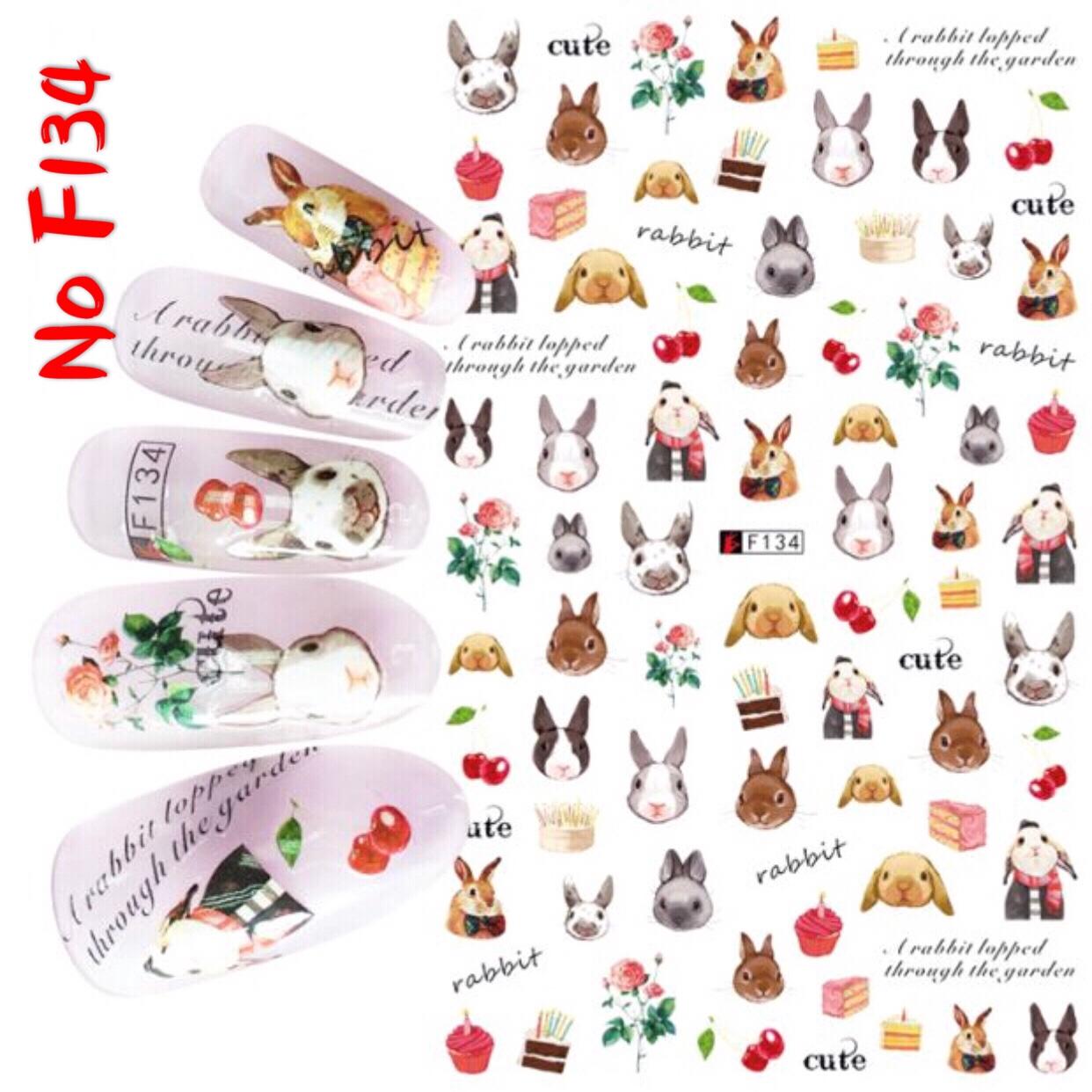BỘ 2 TẤM STICKER DÁN MÓNG TAY CARTOON