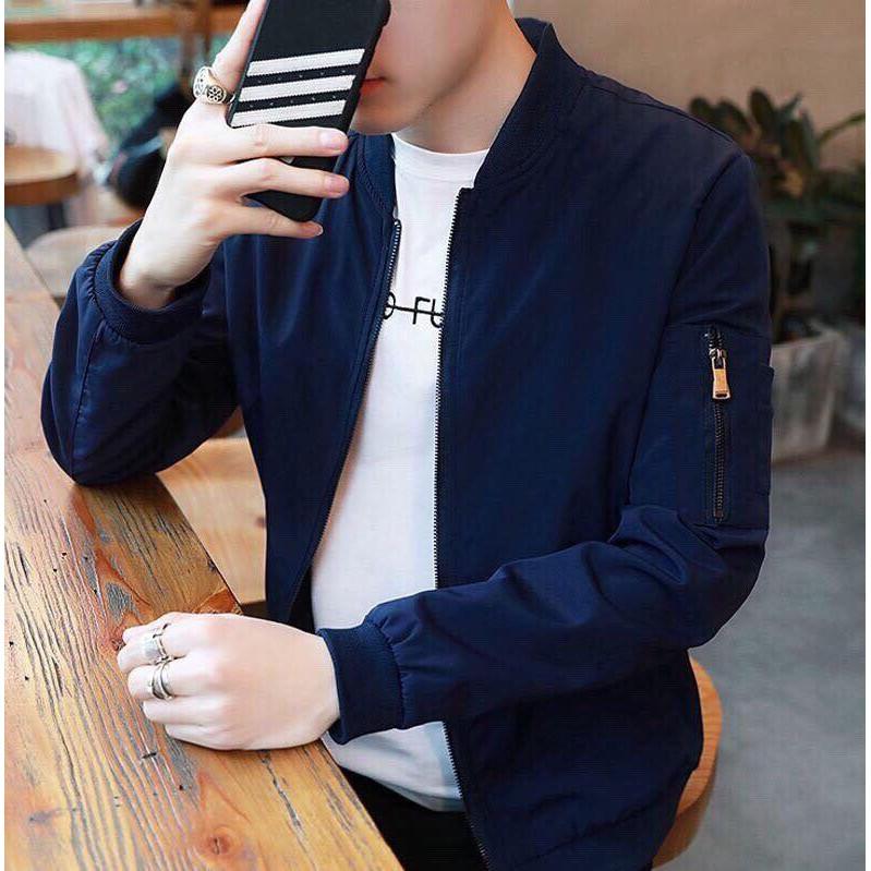 [HCM]Áo khoác bomber cho nam nữ B020 (Xám)