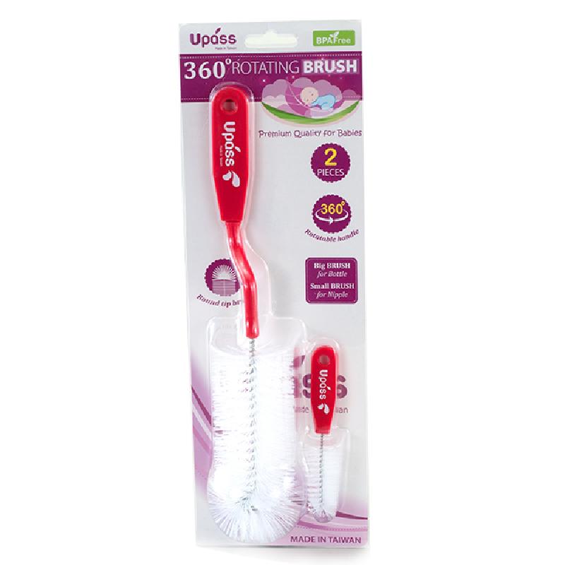 Bộ cọ rửa bình sữa, núm ti không bpa upass up7001c
