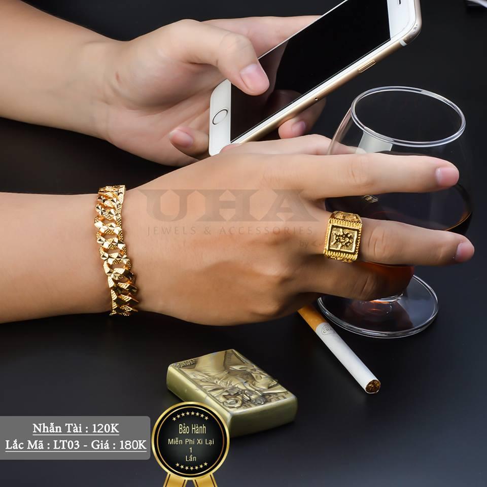 Lắc Tay Nam Mạ Vàng 18K