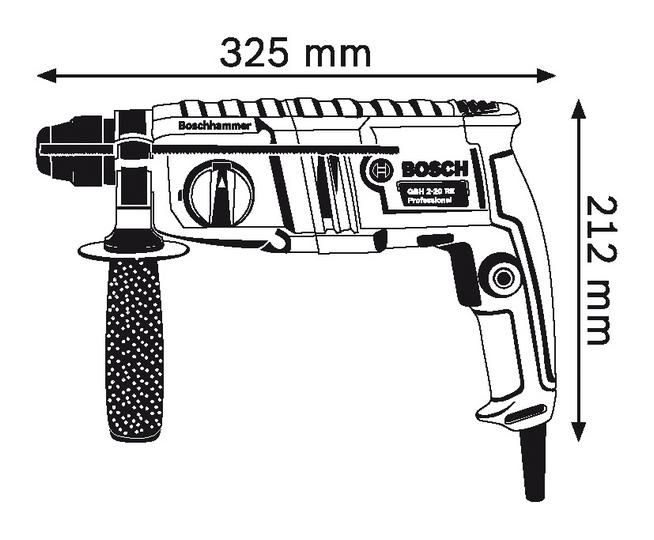 Máy Khoan búa, GBH 2-20 RE, 061125A3K0, Bosch