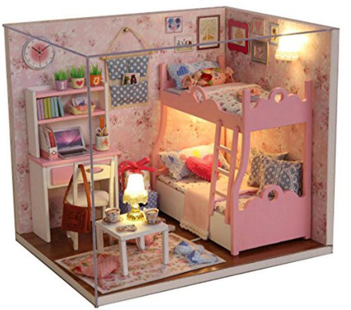 Mô hình nhà gỗ DIY Căn phòng của bé