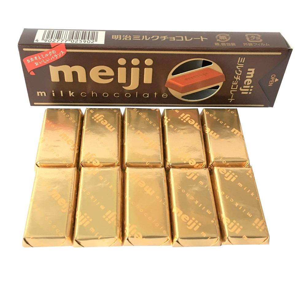 Socola Sữa Nhật Bản Meiji Milk Chocolate Hộp 10 Viên Sô Cô La