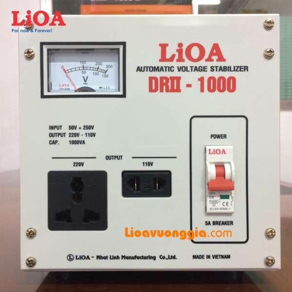 Ổn áp 1 pha LiOA 1000VA thế hệ mới DRII-1000II