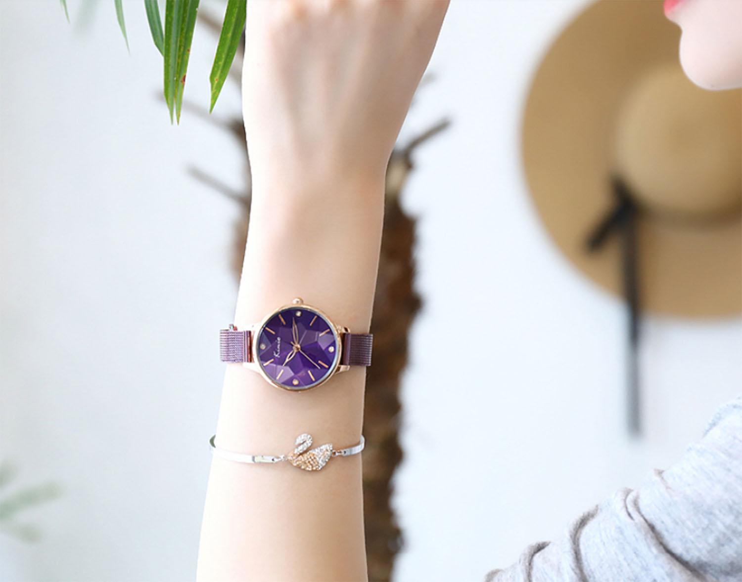 Đồng hồ nữ Kimio quai lụa K013