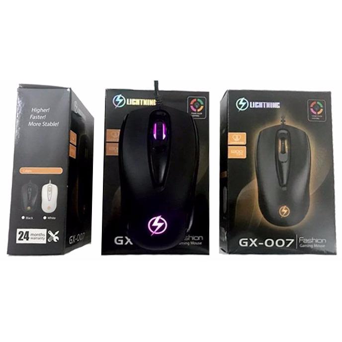 Chuột quang Lightning GX-007 Gaming đèn led 7 màu có dây