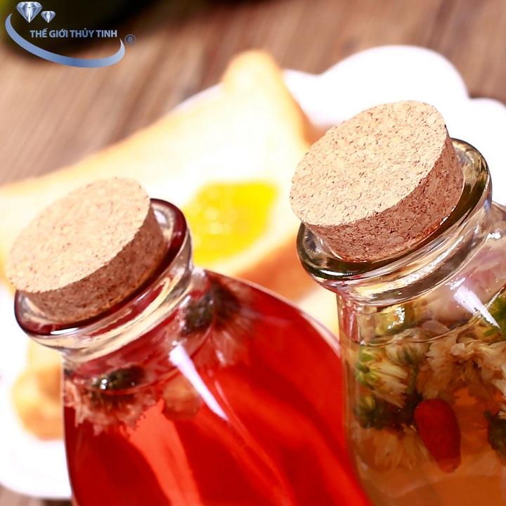 Chai Thủy Tinh Vuông 350ML Nút Bần