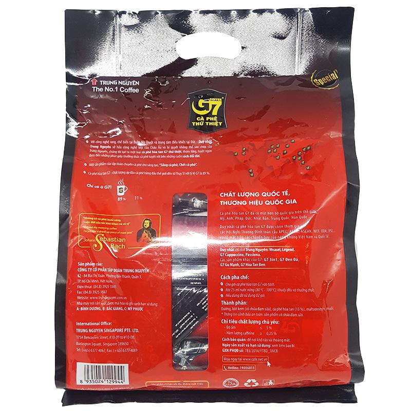 Cà phê sữa hòa tan G7 3 in 1 túi 800g (50 gói x 16g)