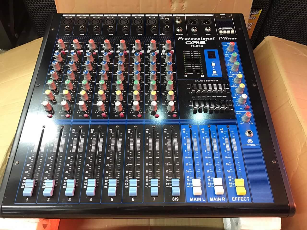 [HCM][Trả góp 0%]MIXER KARAOKE ORIS F8 USB PRO