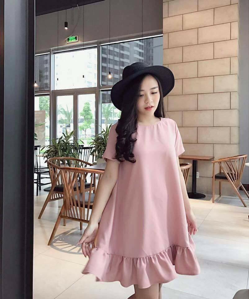 Đầm Bầu - Váu Bầu Đuôi Cá Hồng Vỏ Đỗ Nhạt