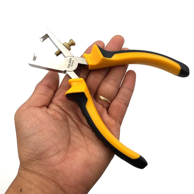 [ CHÍNH HÃNG ] Kìm Tước Đầu Dây Điện 6" ( 160mm ) Tolsen 10013