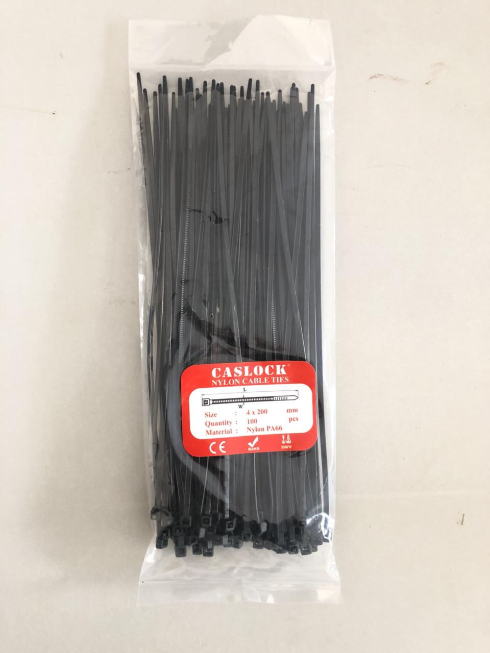 Bộ 80 sợi Dây Rút Nhựa Màu Đen Khóa Siêu Chắc Size 4*200