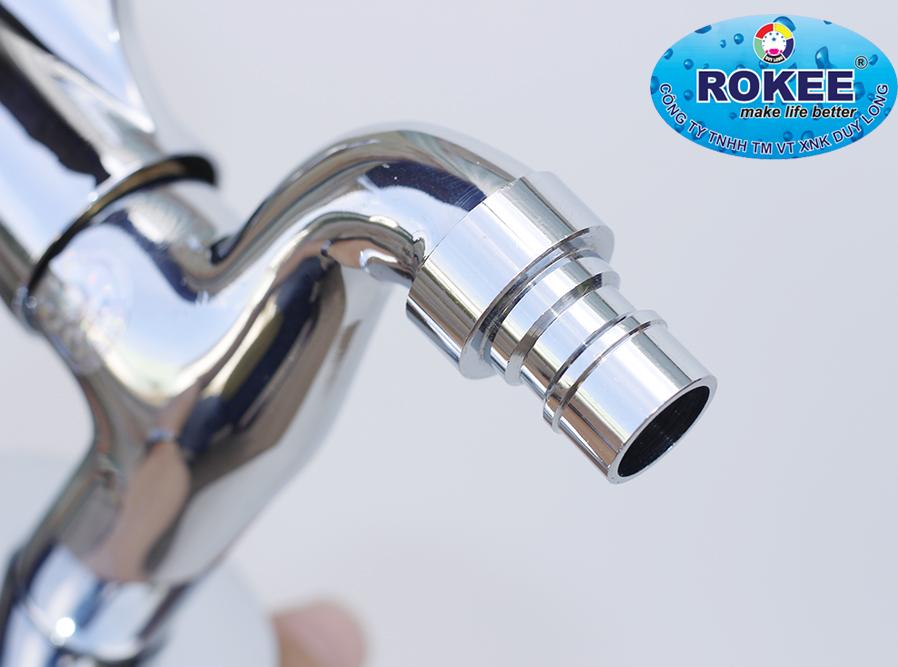 Vòi hồ có mỏ - vòi máy giặt Rokee RD606 (Trắng bạc)