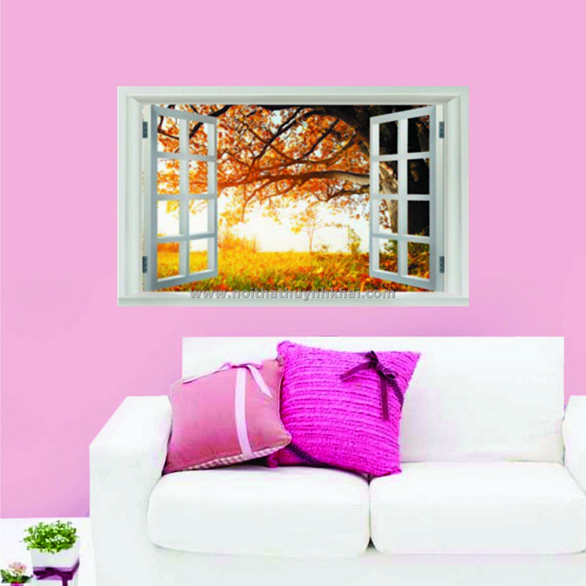 Tranh dán tường cửa sổ 3D cao cấp - CS 75