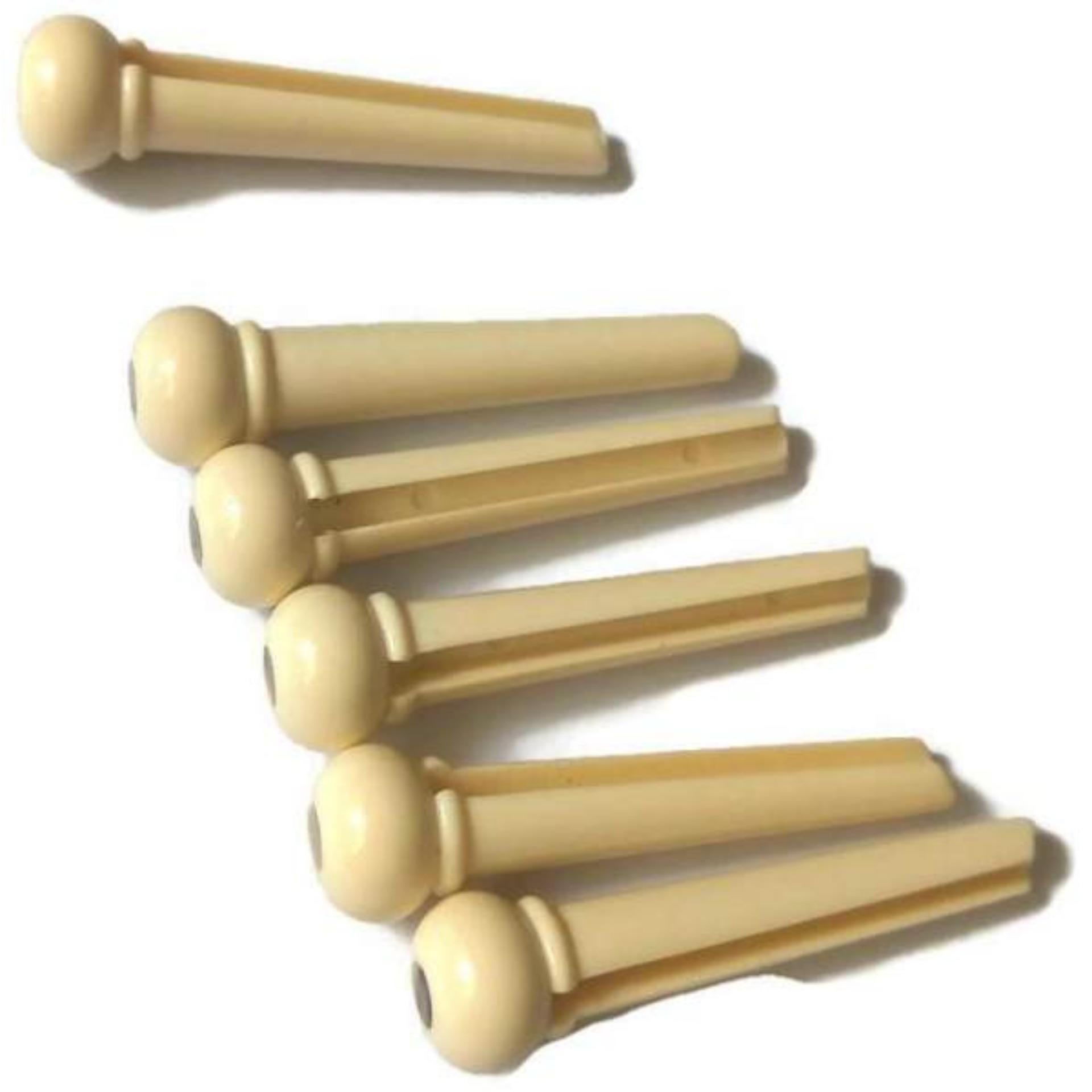 Bộ 6 pin chốt đàn guitar màu trắng