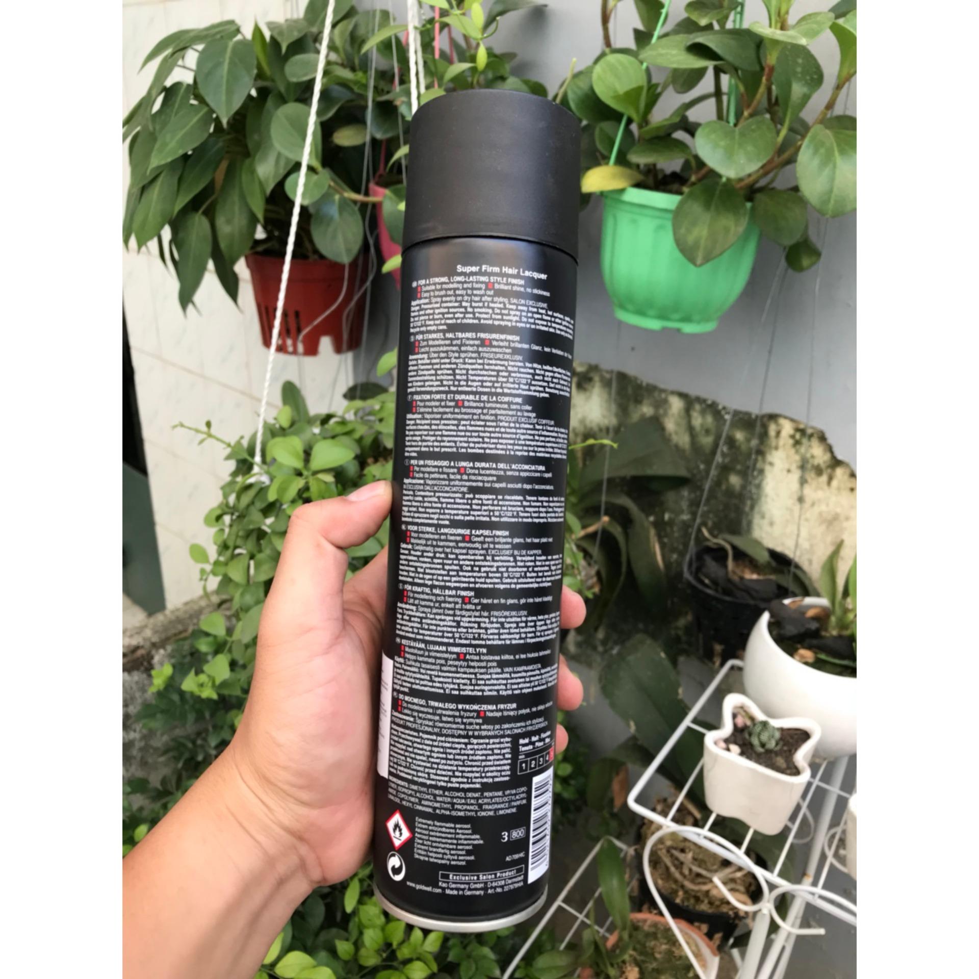 Xịt siêu cứng Goldwell Super Firm Mega Hold 600ml