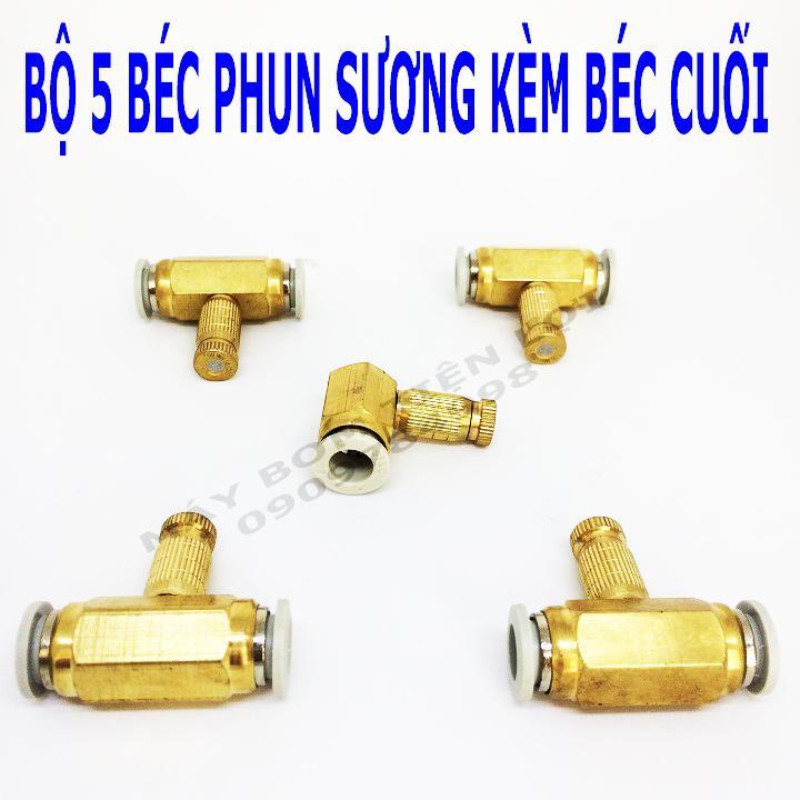 [HCM]Bộ phụ kiện phun sương 5 béc có đế cuối