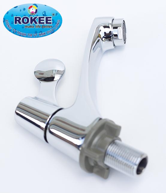 VÒI LAVABO LẠNH ROKEE RD309 (Trắng bạc)