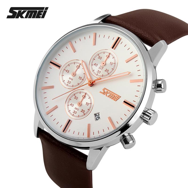 Đồng hồ nam dây da Skmei 9103CL