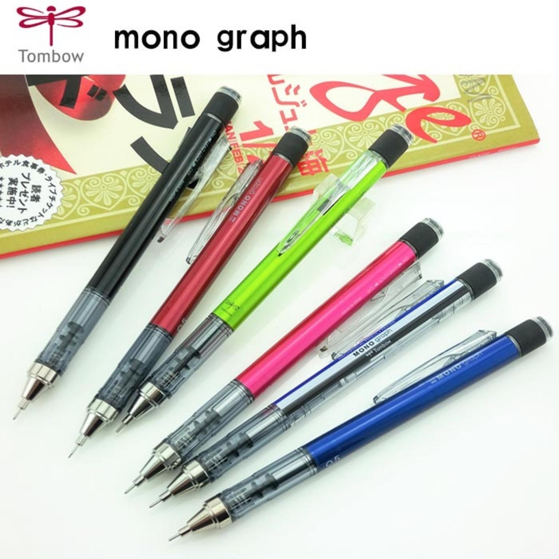 [HCM]BÚT CHÌ BẤM TOMBOW MONO GRAPH 0.5MM THÂN MÀU ĐỎ (DPA-132C)