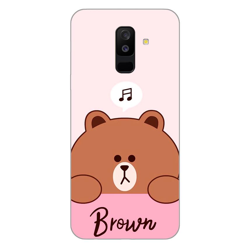 [HCM]Ốp lưng Samsung Galaxy A6 Plus 2018- Silicon Dẻo - Gấu Brown