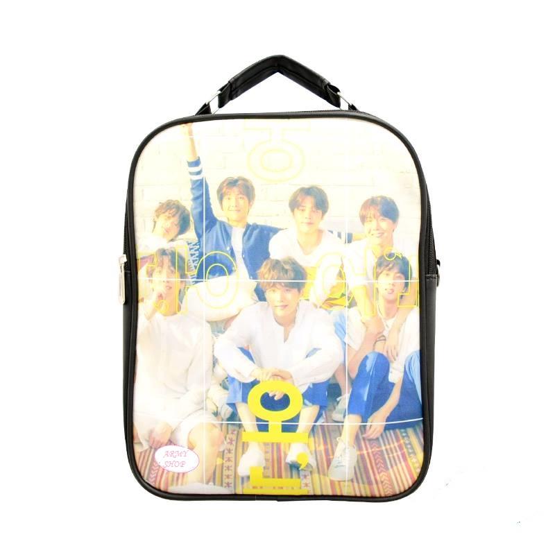 Balo 1 Ngăn 2in1 In Hình BTS (Tặng kèm 3 hình BTS xinh xinh)