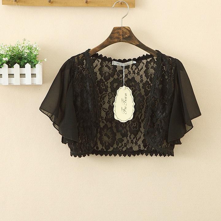 [HCM]Áo khoác ren tà ngắn 06 C107