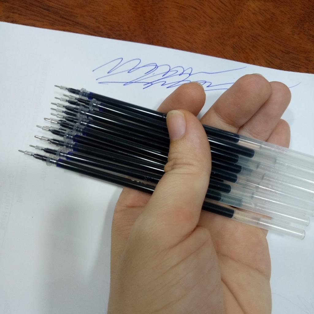 Combo 200 ruột viết gel đen/đỏ/xanh