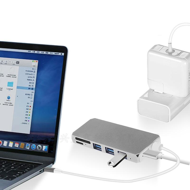 Hub chuyển usd, đọc thẻ nhớ dây type C Macbook