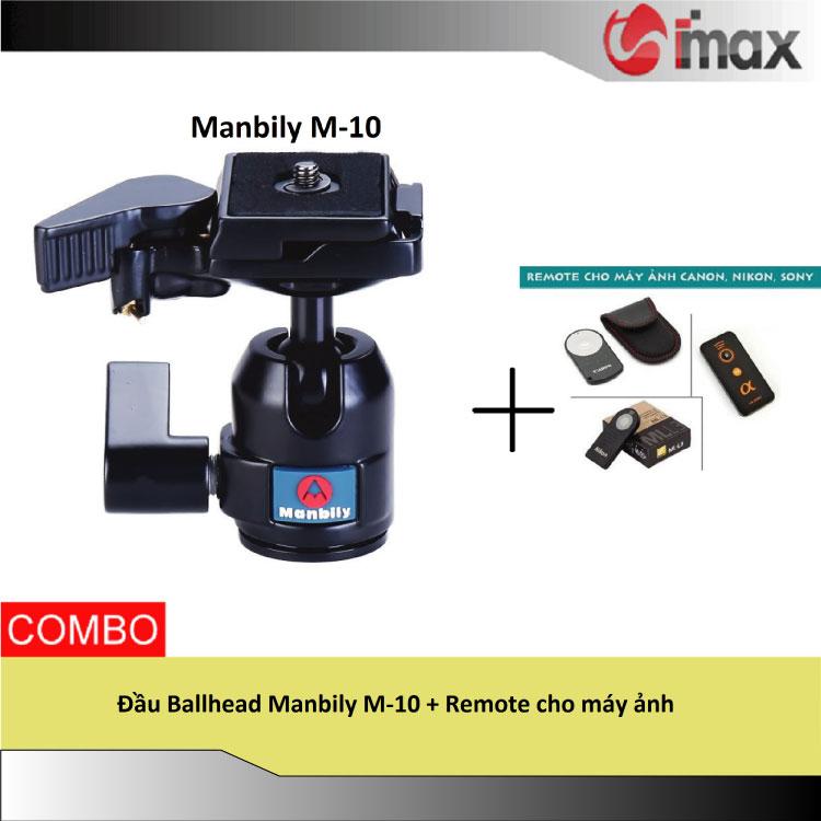 Đầu Ballhead Manbily M-10 + Remote cho máy ảnh