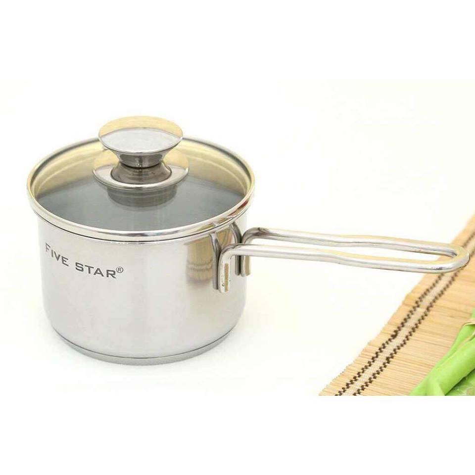Nồi quấy bột inox 14cm nắp kính